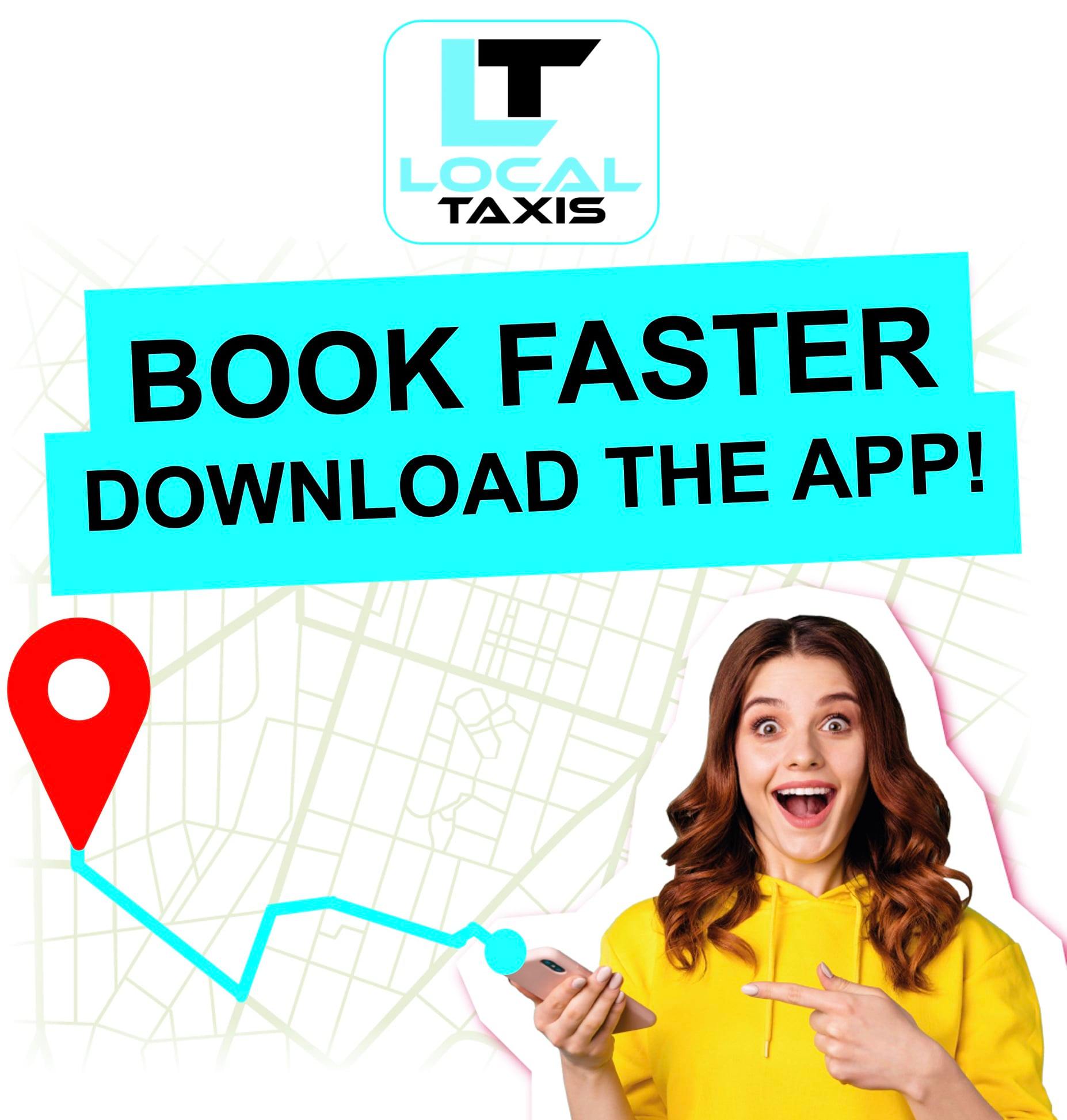 Book A Taxi - Book faster download the app - Local Taxis Blaydon Gateshead