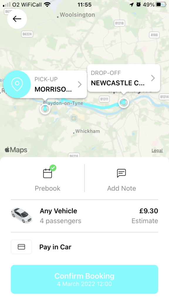 Confirm Booking - App Instructions - Local Taxis